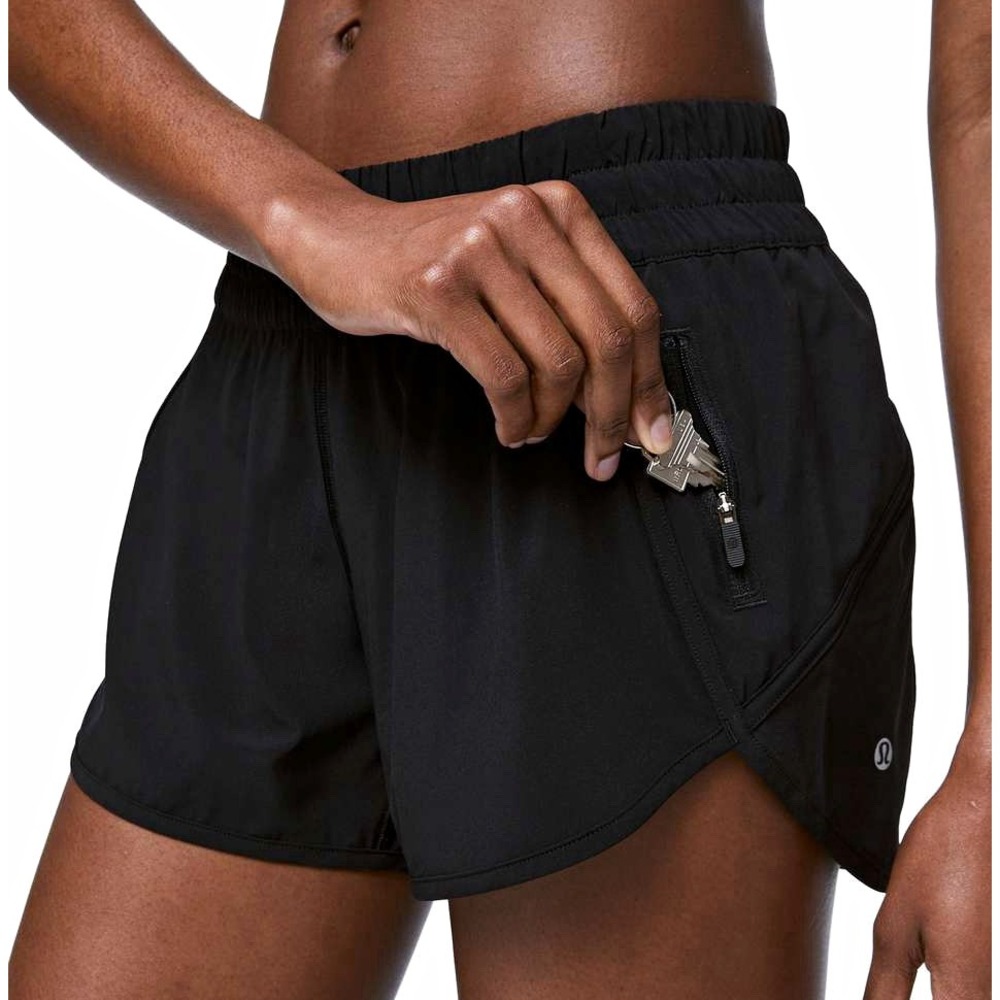 Lululemon Tracker Short V*4" Black women's size 6